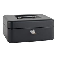 CAJA FUERTE DE CAUDALES CON LLAVE DE SOBREMESA NEGRA - 1