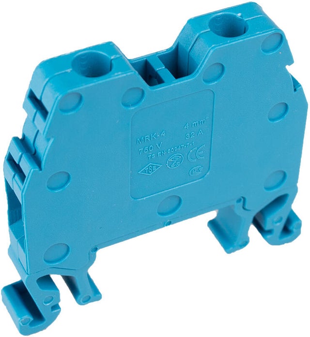 BORNA CARRIL DIN AZUL 16MM2