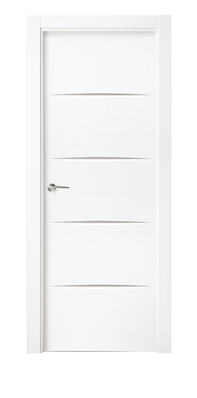 PUERTA ABATIBLE EN BLOCK LACADA BLANCA 82,5CM CIEGA IZQUIERDA