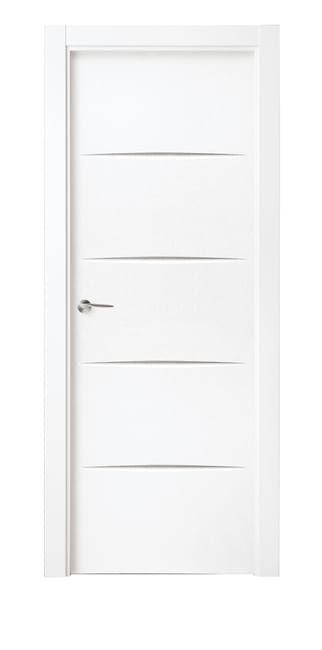 PUERTA ABATIBLE EN BLOCK LACADA BLANCA 72,5CM CIEGA IZQUIERDA - 1