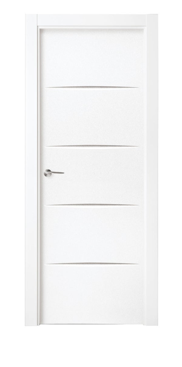 PUERTA ABATIBLE EN BLOCK LACADA BLANCA 60,5CM CIEGA IZQUIERDA