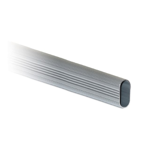 BARRA ARMARIO OVAL ESTRECHA PLATA 96 CM