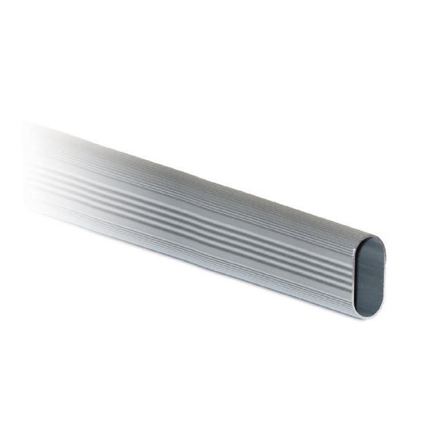 BARRA ARMARIO OVAL ESTRECHA PLATA 96 CM