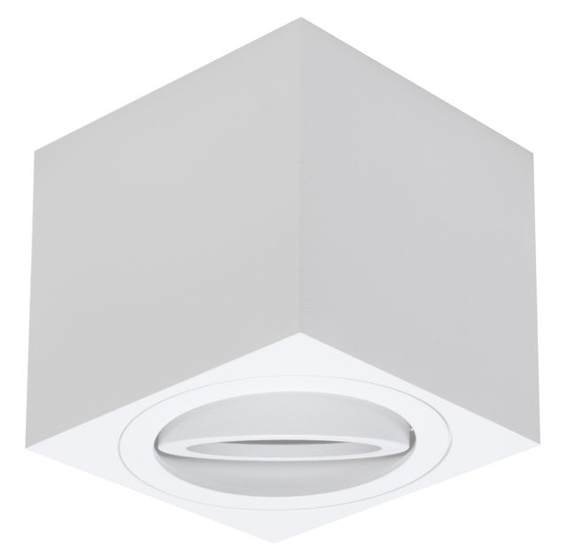 ARO DE SUPERFICIE BAJO CUADRADO BASCULANTE BLANCO GU10