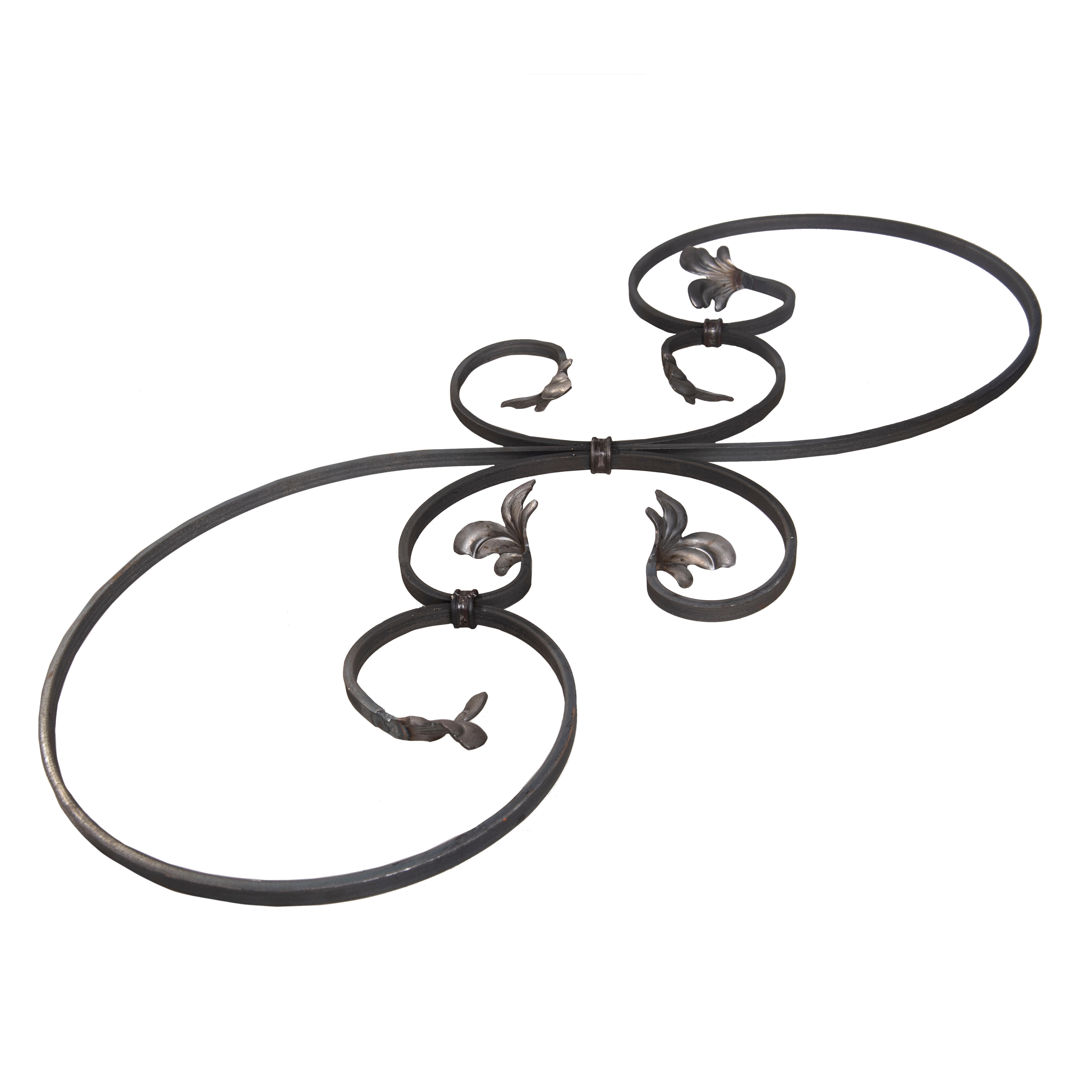 BARRA DE HIERRO FORJADO FLOREADO  350X870MM - 4