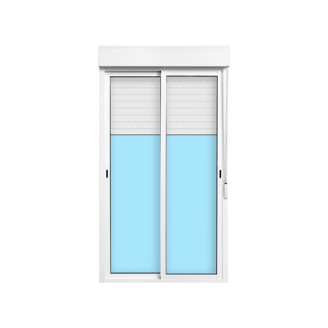 BALCONERA ALUMINIO CORREDERA CON PERSIANA BLANCA 120X218CM - 1