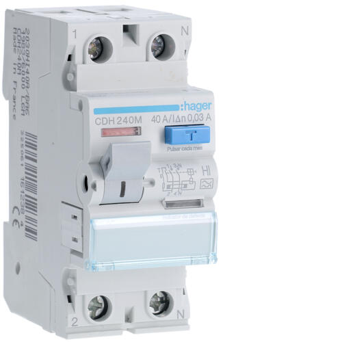 DIFERENCIAL SUPER INMUNIZADO 2P 40A 30MA-A HAGER