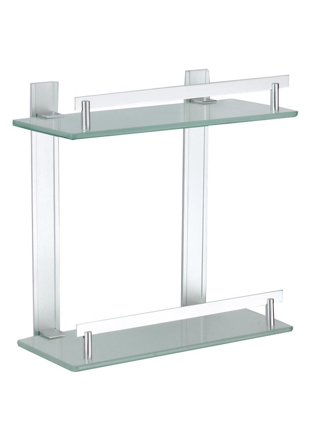 ESTANTE DE BAÑO ALUMINIO-VIDRIO