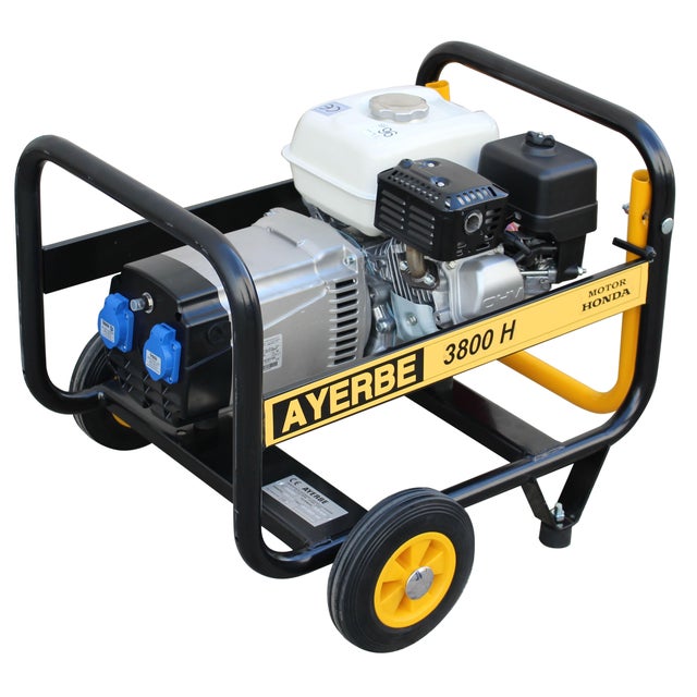 GENERADOR ELÉCTRICO GASOLINA 3000W MOTOR HONDA GX160 AYERBE AY–3800 H MN