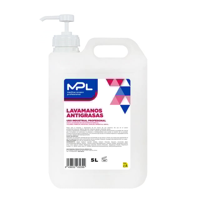 JABON DE MANOS ANTIGRASA CON DOSIFICADOR 5L