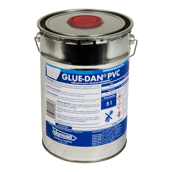 ADHESIVO PARA SOPORTE GLUE-DAN PVC 5 L