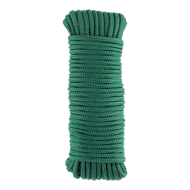 CUERDA POLIPROPILENO TRENZADA CON ALMA 5MM. 15M VERDE ROMBULL
