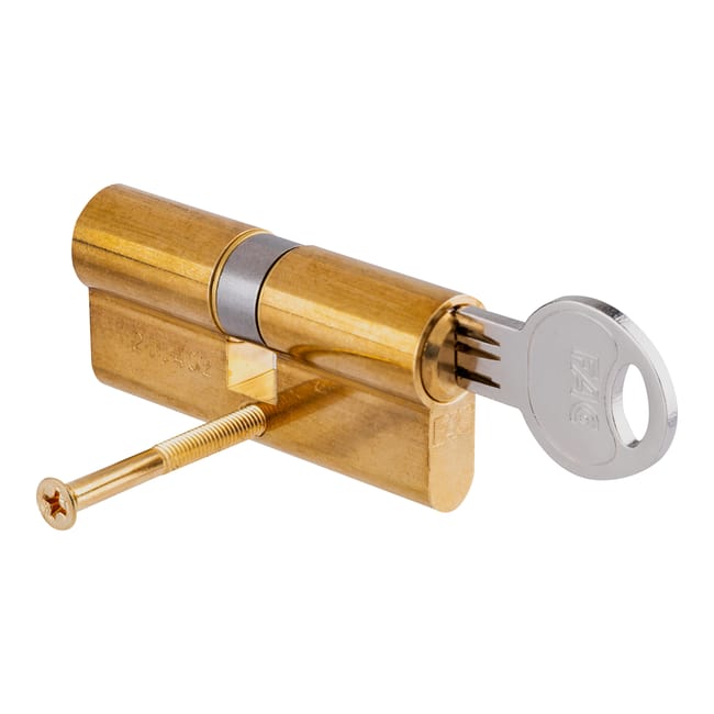 CILINDRO SEGURIDAD  BOMBIN 35 X 35  MM. PUNTOS LEVA 13.5  MM. LATON FAC - 1