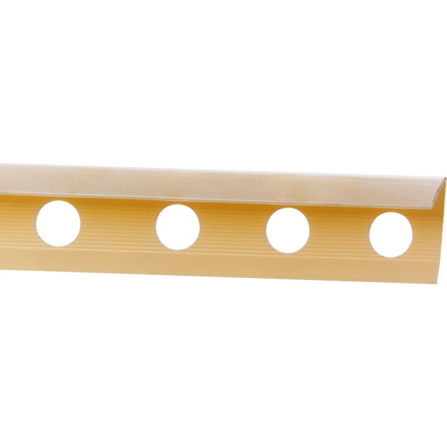 PERFIL ESQUINA REDONDEADA PVC 8.5X2600 MM MARMOL CREMA