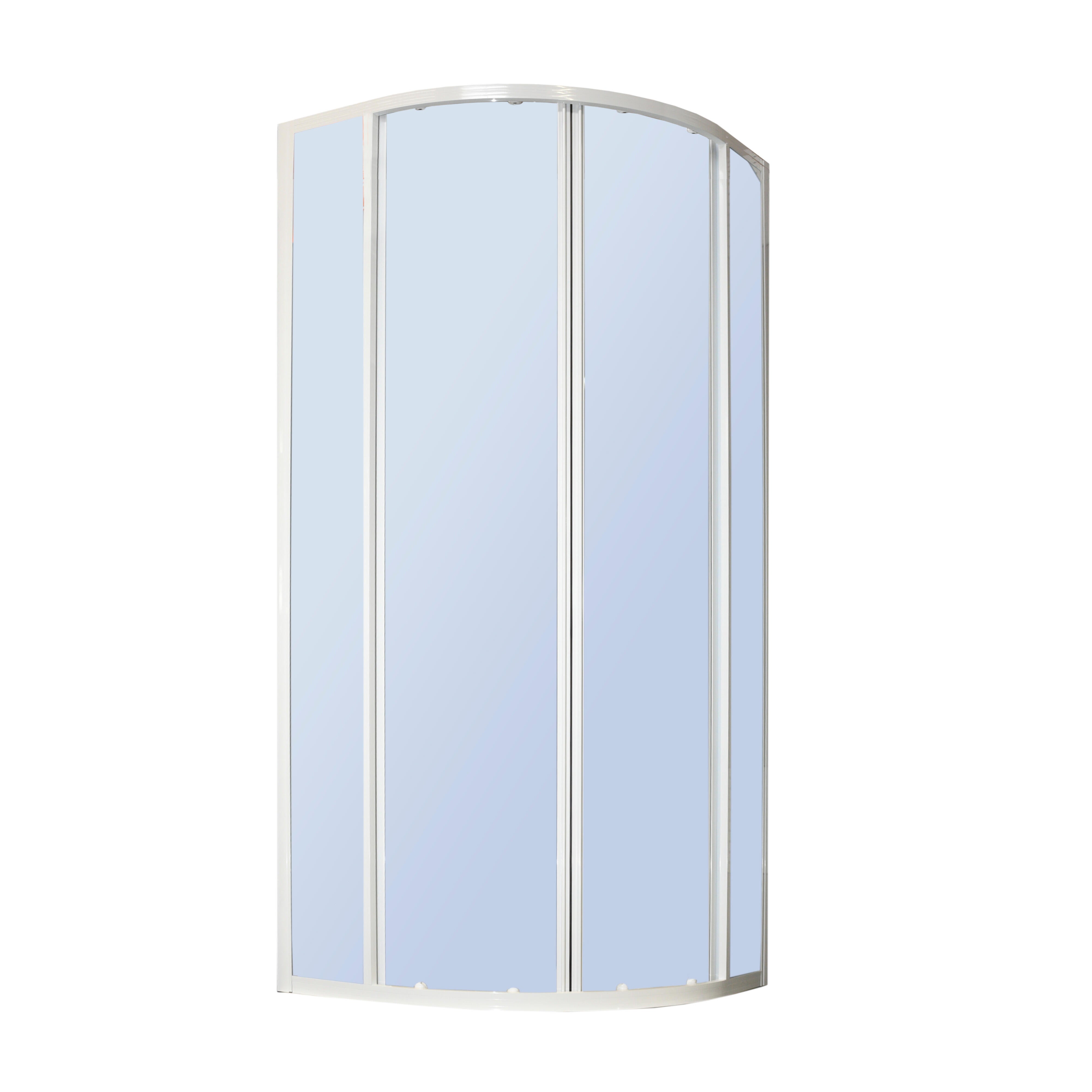 MAMPARA DE DUCHA CURVA CORREDERA SIENA 90X90CM BLANCO - 2