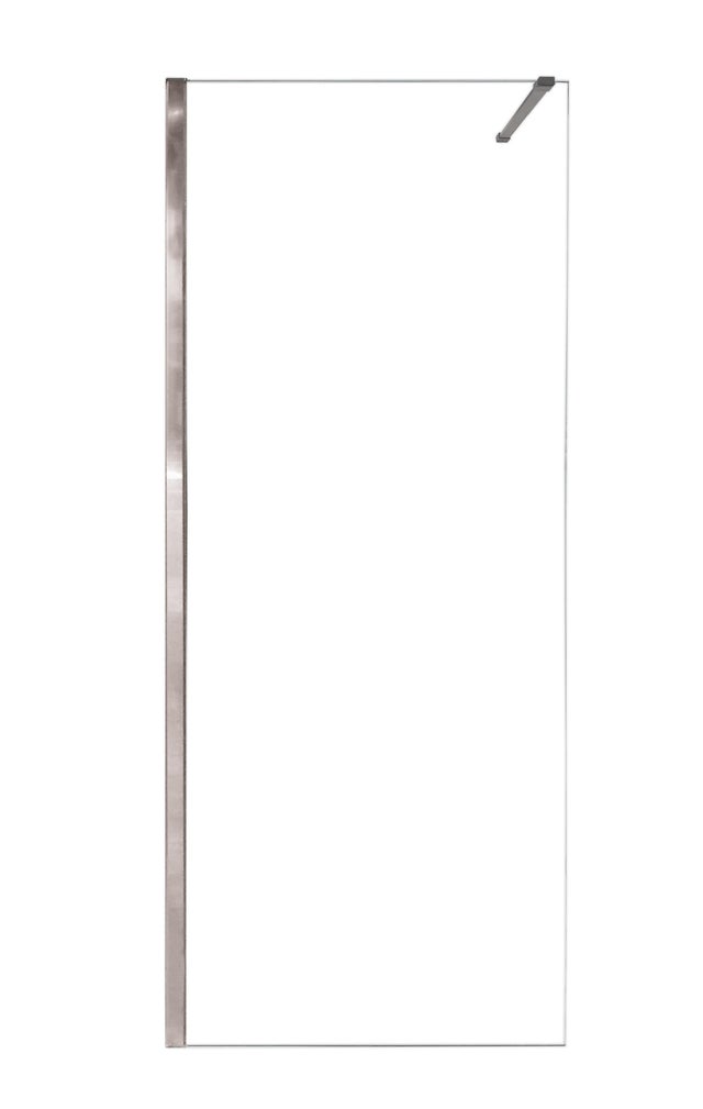 MAMPARA DE DUCHA FRONTAL FIJA CARIBE PRO 100CM CROMO