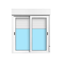 VENTANA ALUMINIO CORREDERA PERSIANA BLANCA 100X115CM - 1