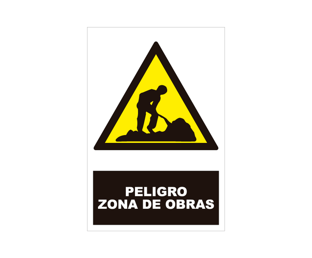 SEÑAL CARTEL ZONA DE OBRA 1UD