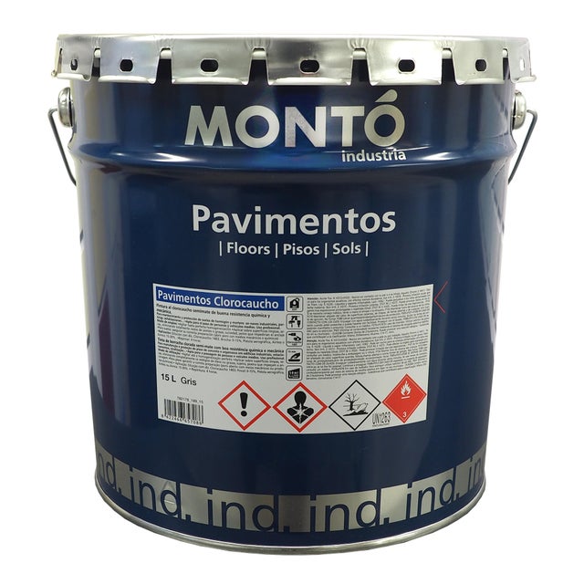 PINTURA SUELOS CLOROCAUCHO 15L GRIS