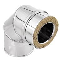 CODO 90º INOXIDABLE PARED DOBLE 80MM - 1