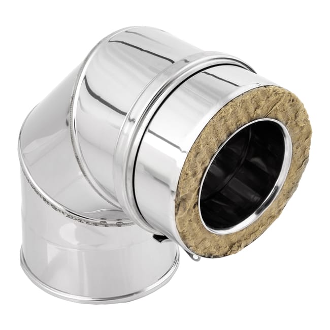 CODO 90º INOXIDABLE PARED DOBLE 80MM - 1