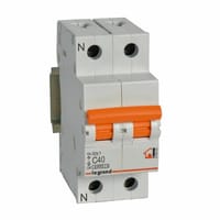 AUTOMATICO 1P+N 2 MODULOS 40A MANETA NARANJA LEGRAND - 1