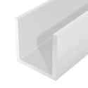 PERFIL EN U ALUMINIO LACADO BLANCO 10X10X1,2MM 1M - 1