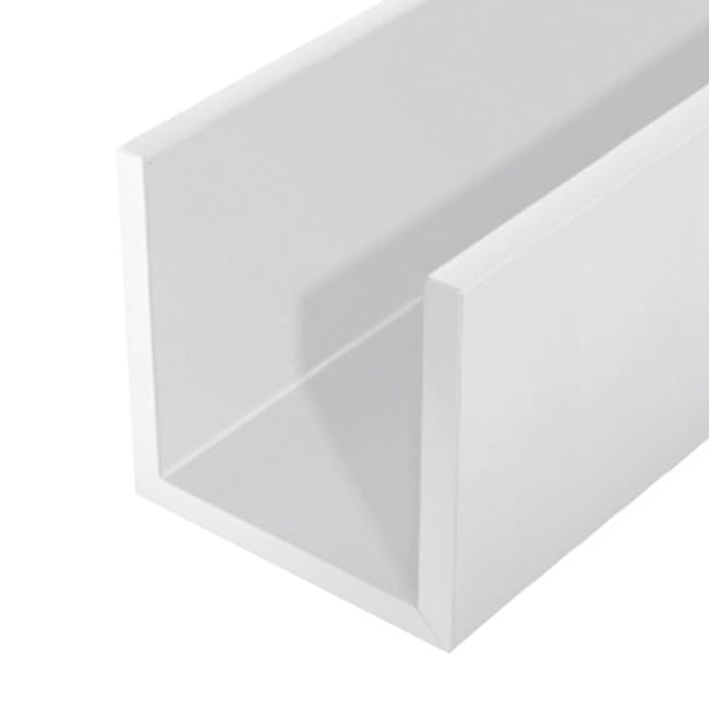 PERFIL EN U ALUMINIO LACADO BLANCO 10X10X1,2MM 1M - 1