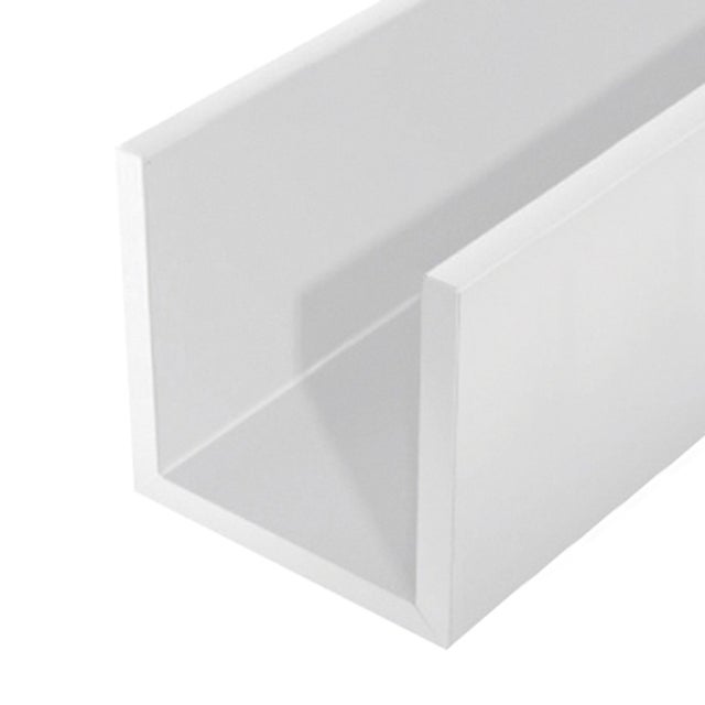 PERFIL EN U ALUMINIO LACADO BLANCO 10X10X1,2MM 1M