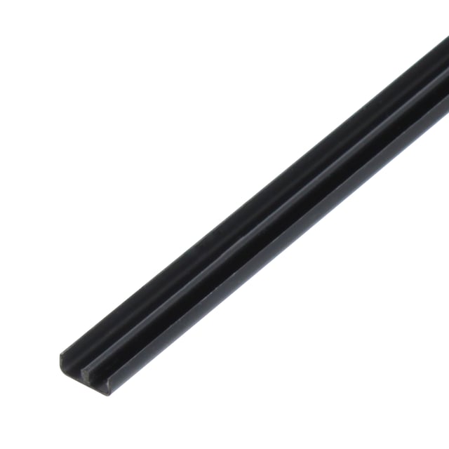 PERFIL DOBLE U PVC NEGRO 18X5X1,6MM 2M