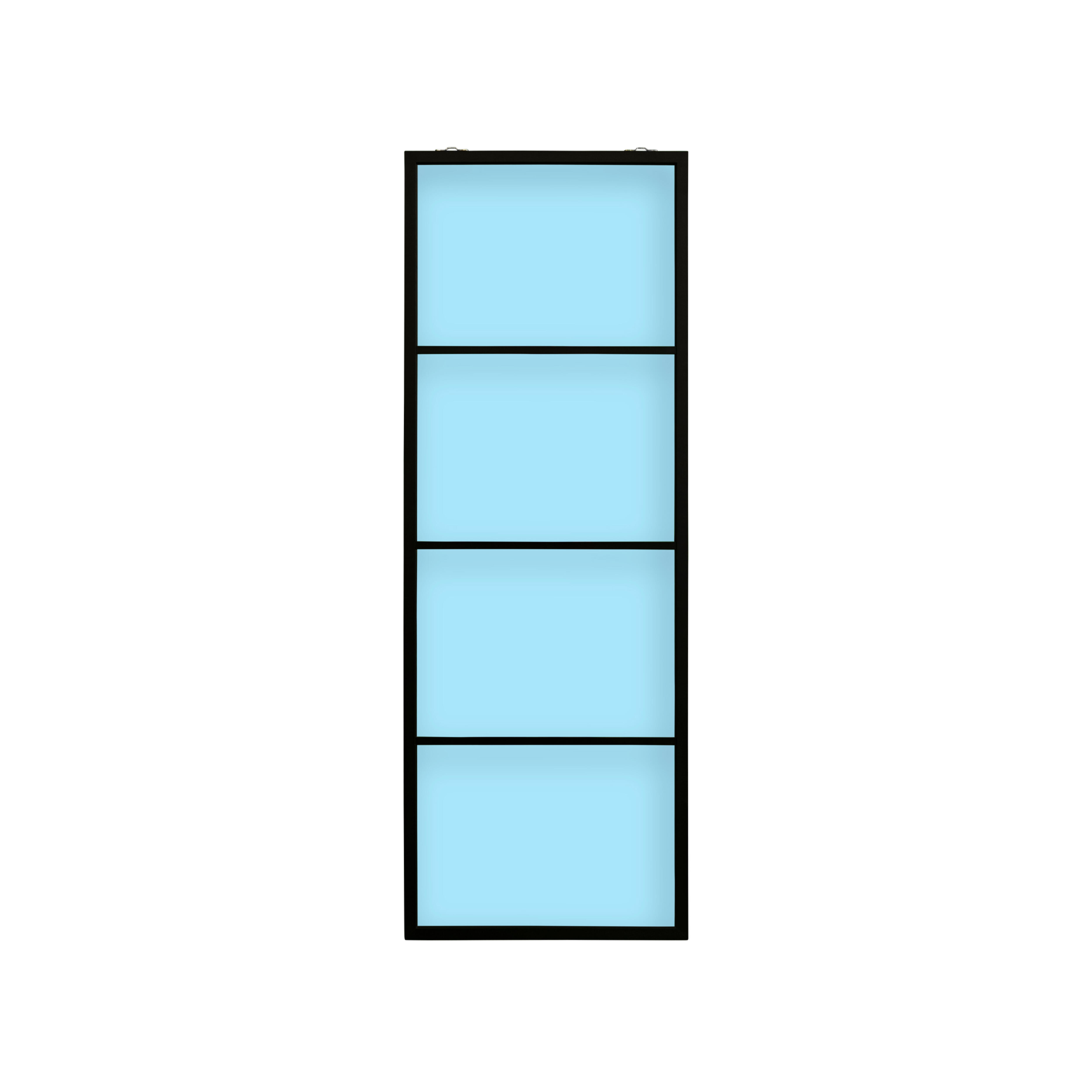 PUERTA ALUMINIO CORREDERA ATELIER CRISTAL MATE CON GUIA CORREDERA INCLUIDA 4 PAÑOS NEGRO 85X208 - 7