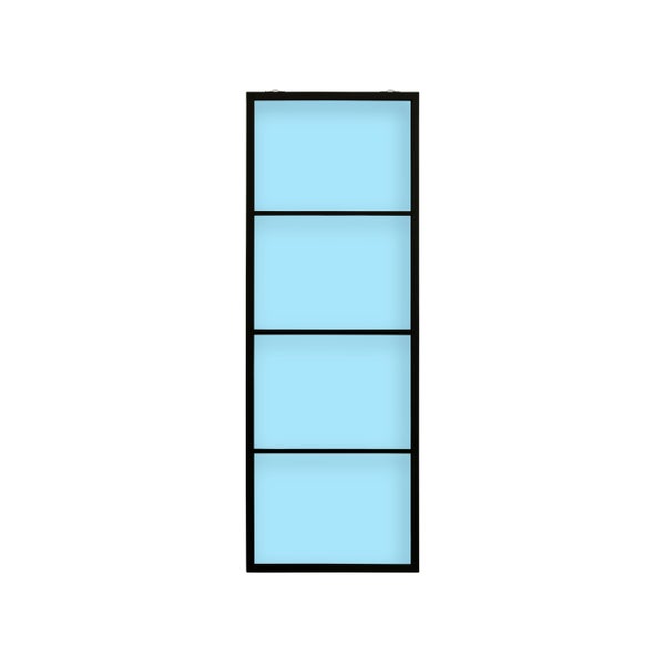 PUERTA ALUMINIO CORREDERA ATELIER CON GUIA CORREDERA INCLUIDA 4 PAÑOS NEGRO 75X208