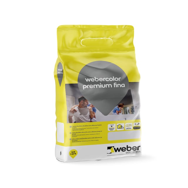 CEMENTO JUNTA FINA PREMIUM WEBER 5KG GRIS