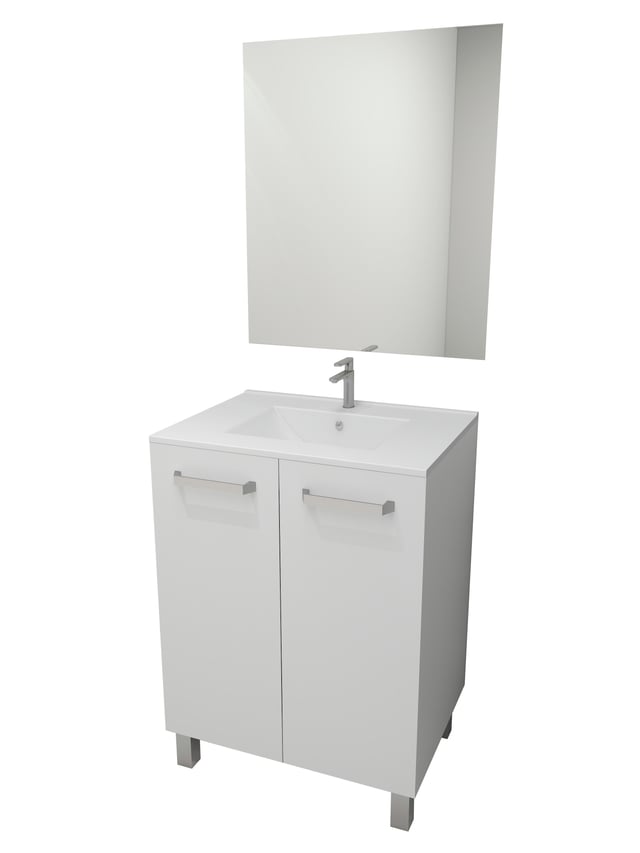 MUEBLE DE BAÑO ECO BLANCO 60X45CM 2 PUERTAS
