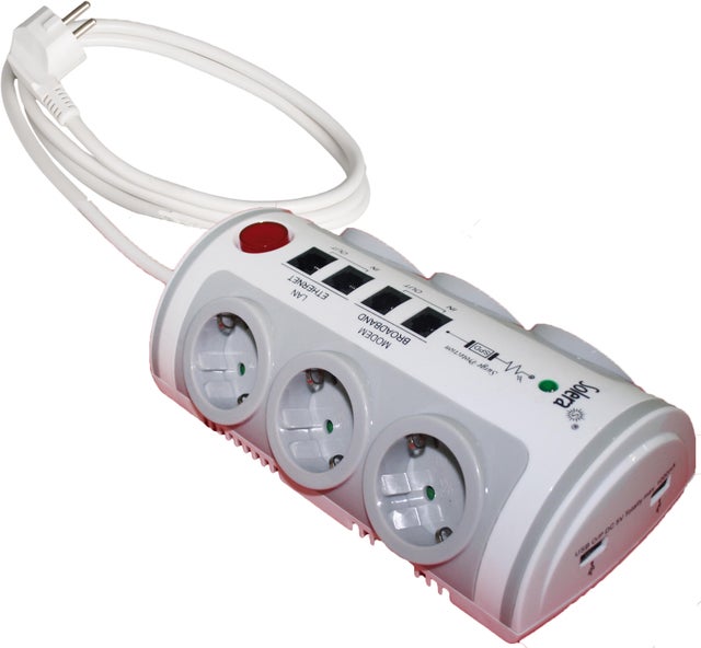 BASE 6 TOMAS+2 USB+2RJ CON CABLE 3X1.5MM2 2 METROS