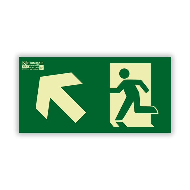 SEÑAL FOTOLUMINISCENTE DIRECCIONAL ASCENDER IZQUIERDA 1UD - 1