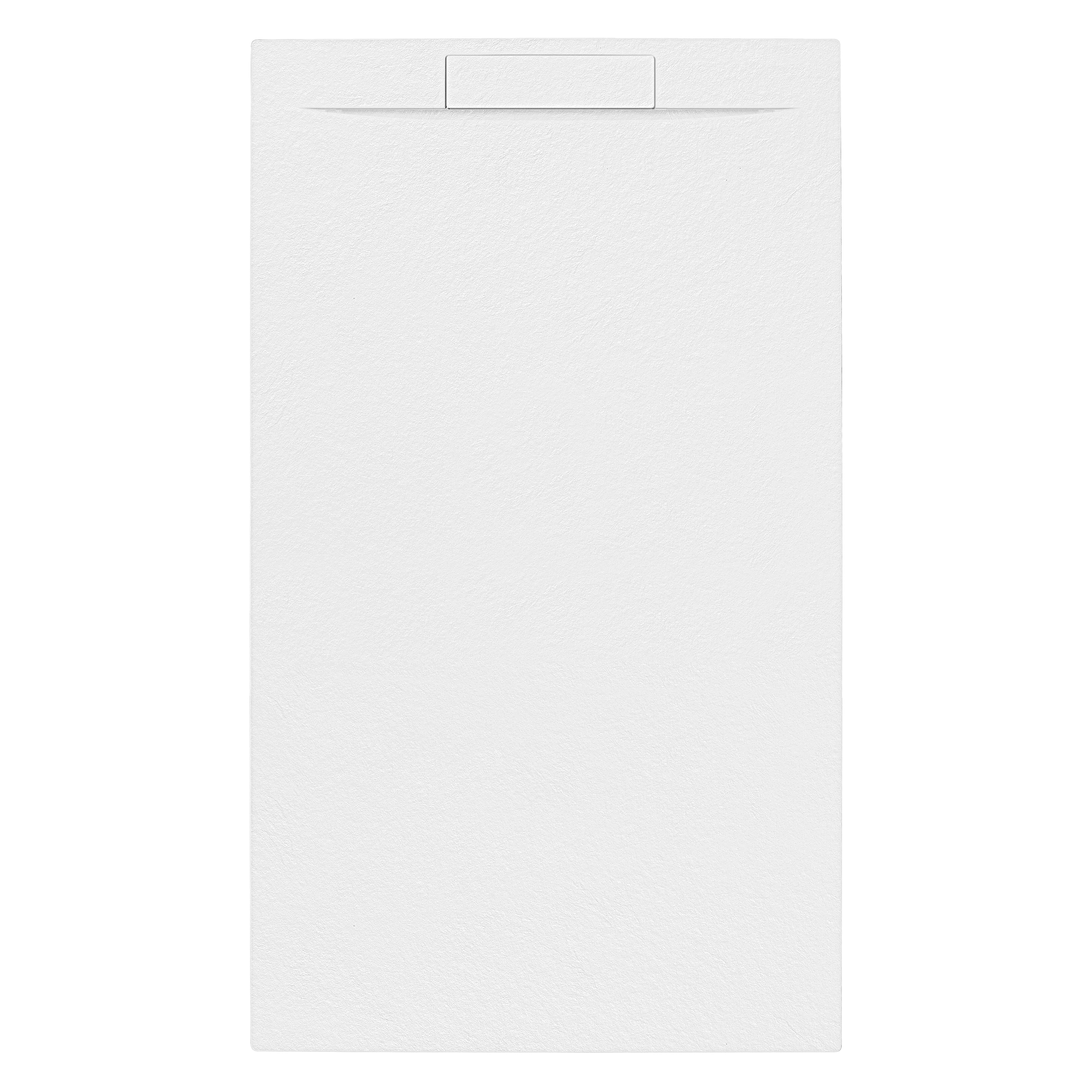 PLATO DE DUCHA RESINA VALVULA OCULTA RECTANGULAR BLANCO 70X120x3CM - 2