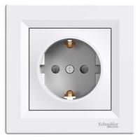 SCHUKO CON PROTECCIÓN MONOBLOCK SERIE ASFORA BLANCO - 1