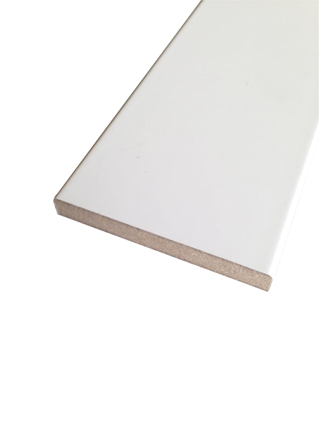 MOLDURA JAMBA MELAMINA BLANCA 2550 X 90 X 10 MM