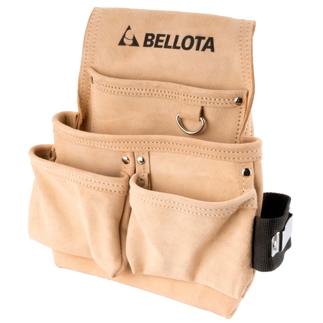 PORTA HERRAMIENTAS Y TORNILLOS 4 BOLSILLOS PIEL BELLOTA