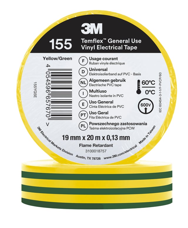 CINTA AISLANTE 3M 19MM X 20M TIERRA