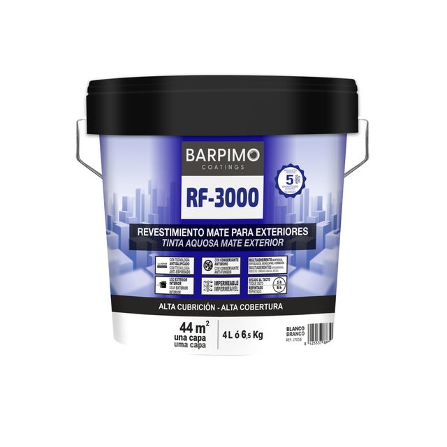 REVESTIMIENTO FACHADA MATE RF-3000 4L BLANCO