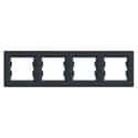 MARCO CUADRUPLE SERIE ASFORA ANTRACITA - 1