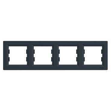 MARCO CUADRUPLE SERIE ASFORA ANTRACITA - 1