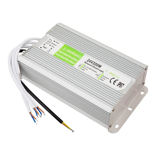 TRANSFORMADOR TIRA LED 200W 24V IP67 - 1