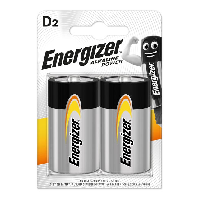 2 ALCALINAS ENERGIZER CLASICA LR20D