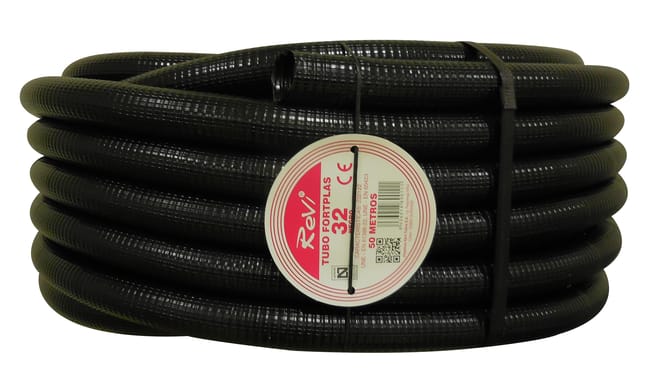TUBO CORRUGADO REFORZADO NEGRO 32MM 50M - 1
