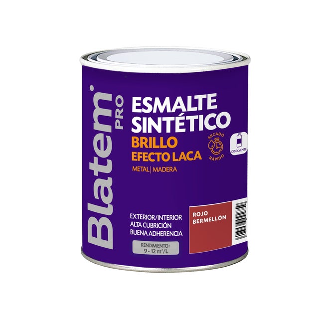 ESMALTE SINTETICO BRILLANTE 750ML ROJO BERMELLON