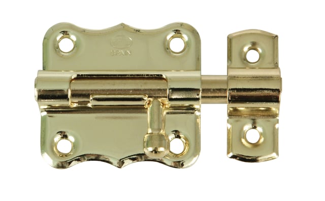 PESTILLO 40 MM PUERTA DE SEGURIDAD PARA INTERIOR Y EXTERIOR LATONADO AMIG
