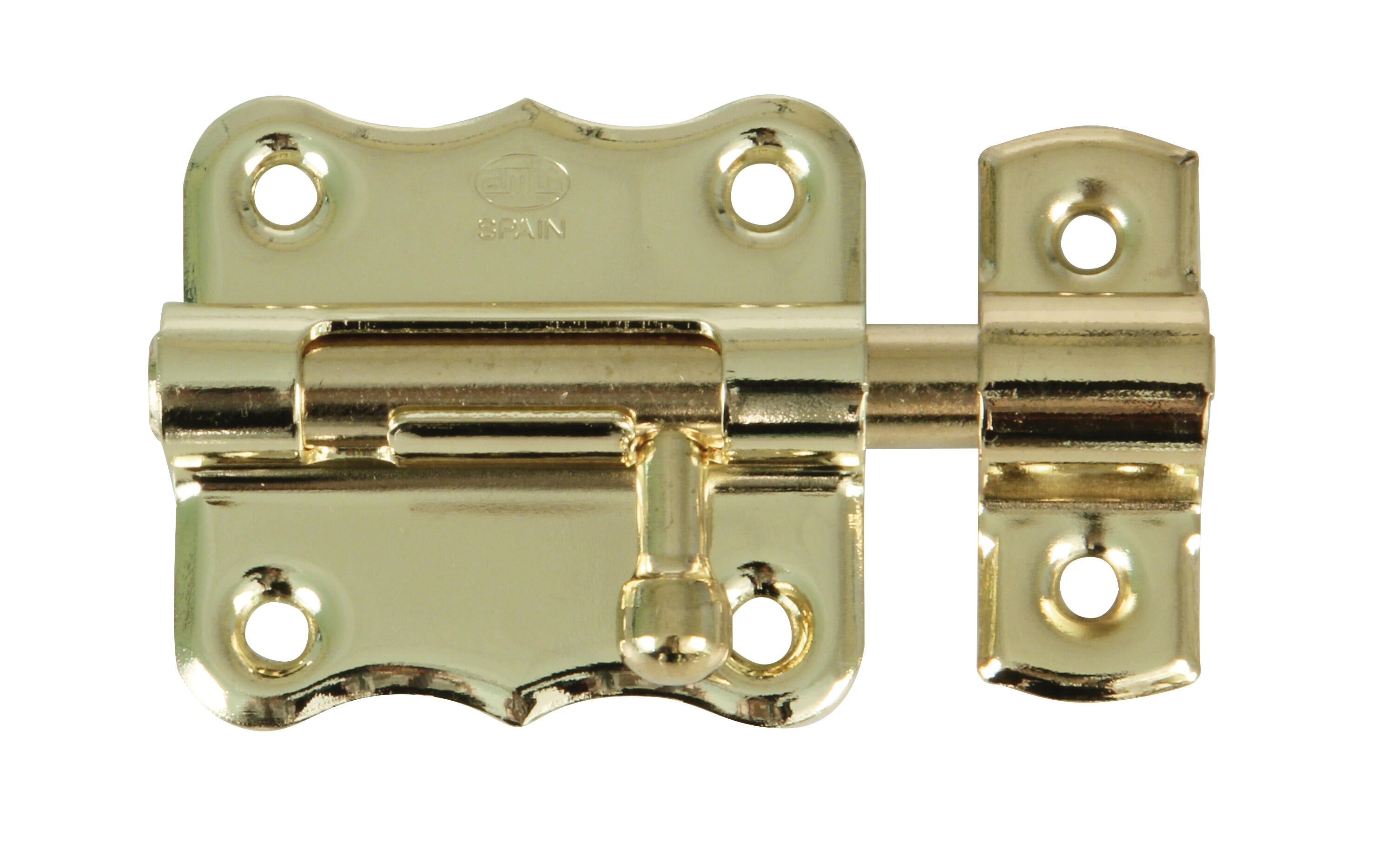 PESTILLO 60MM PUERTA DE SEGURIDAD PARA INTERIOR LATONADO AMIG - 3